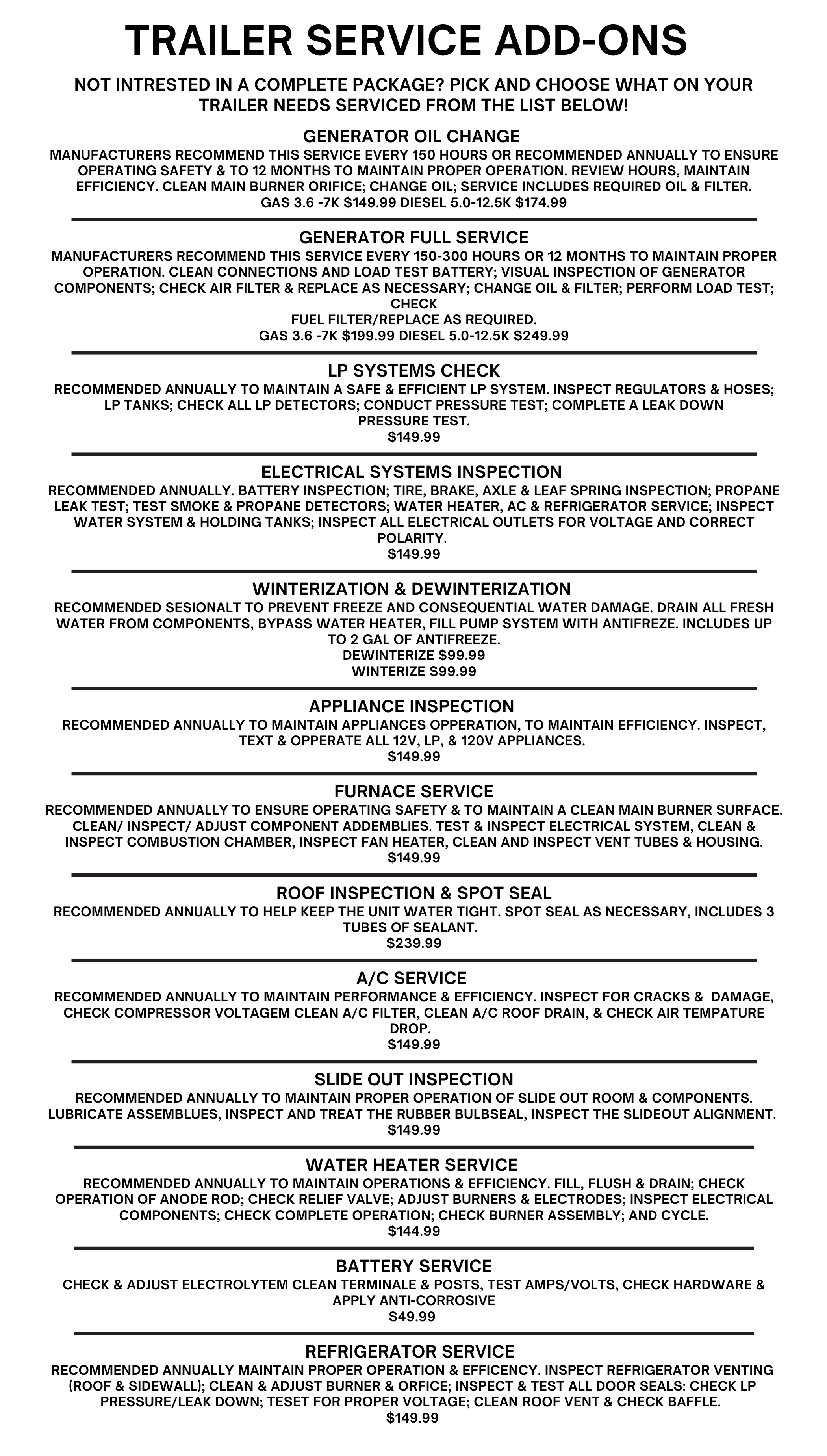 Service Add-ons